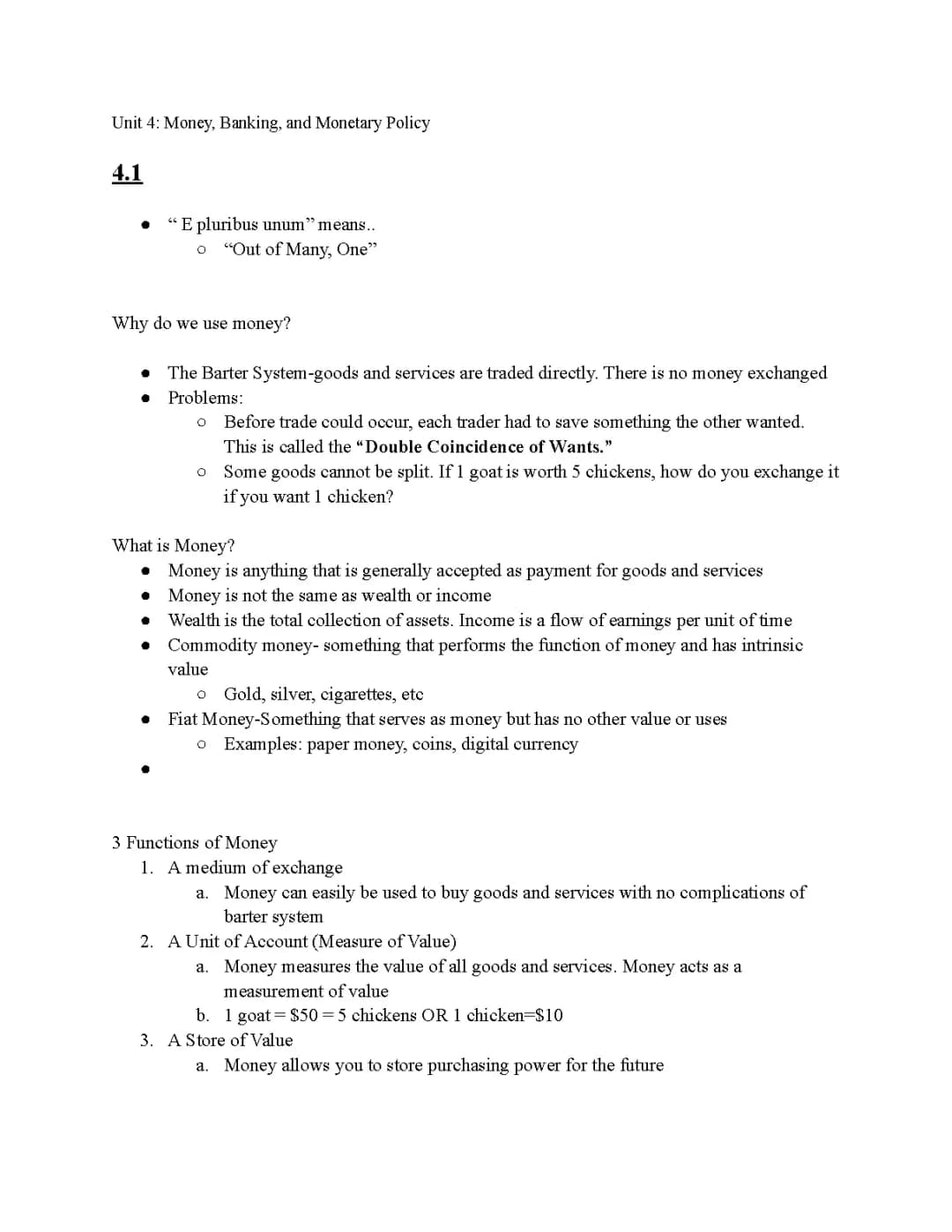 AP Macro Unit 4 Notes