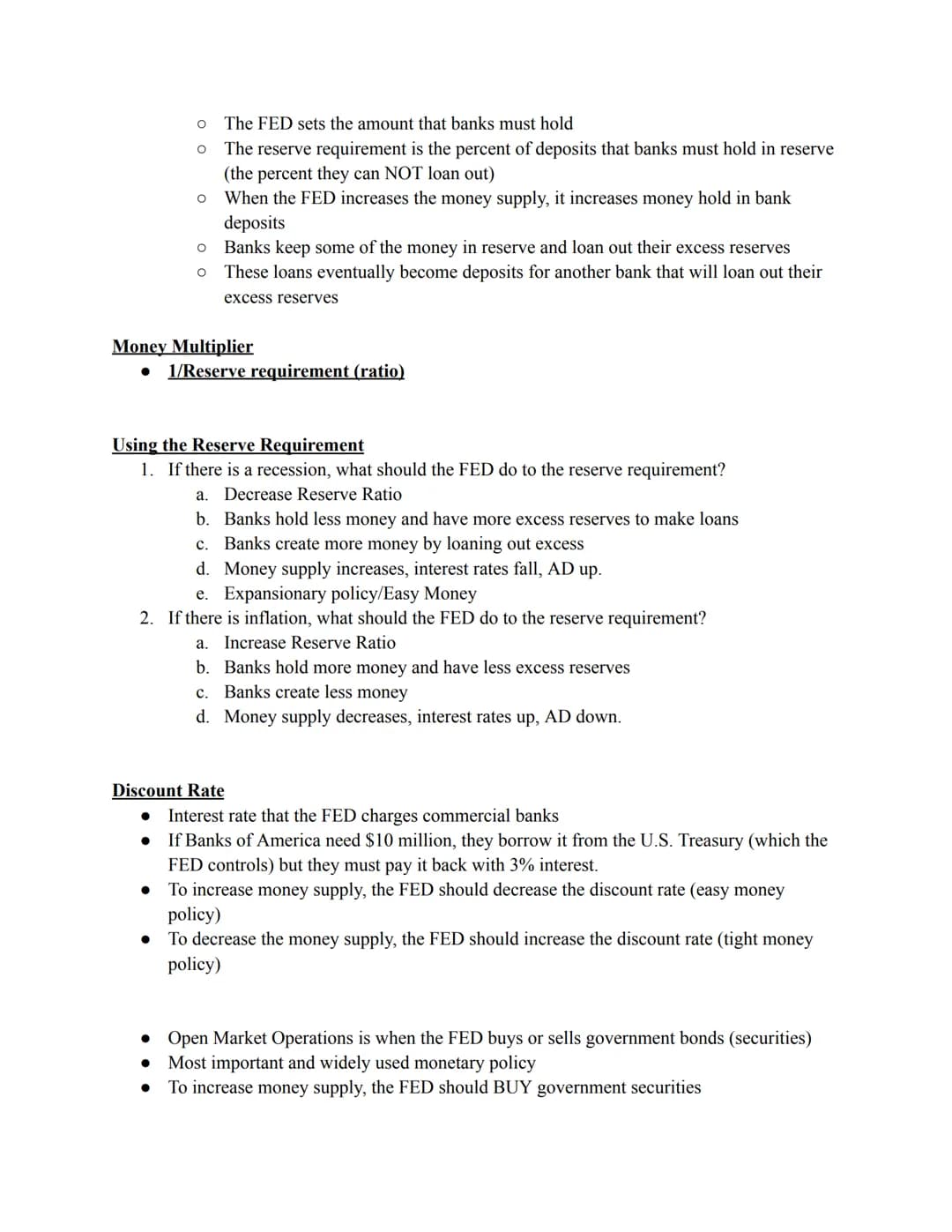 Unit 4: Money, Banking, and Monetary Policy
4.1
Why do we use money?
● The Barter System-goods and services are traded directly. There is no