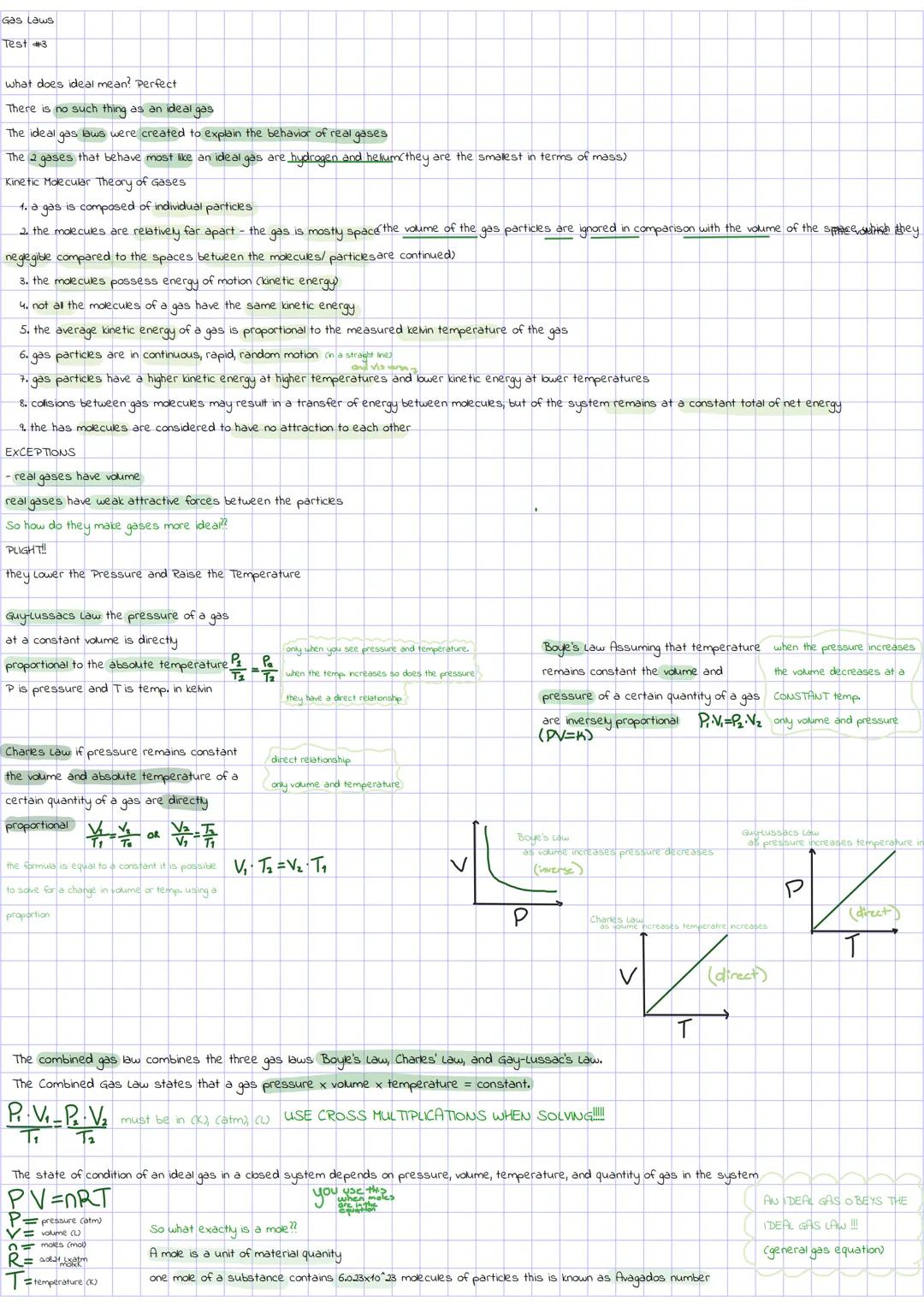 Gas Laws
Test #3
what does ideal mean? Perfect
There is no such thing as an ideal gas
The ideal gas laws were created to explain the behavio