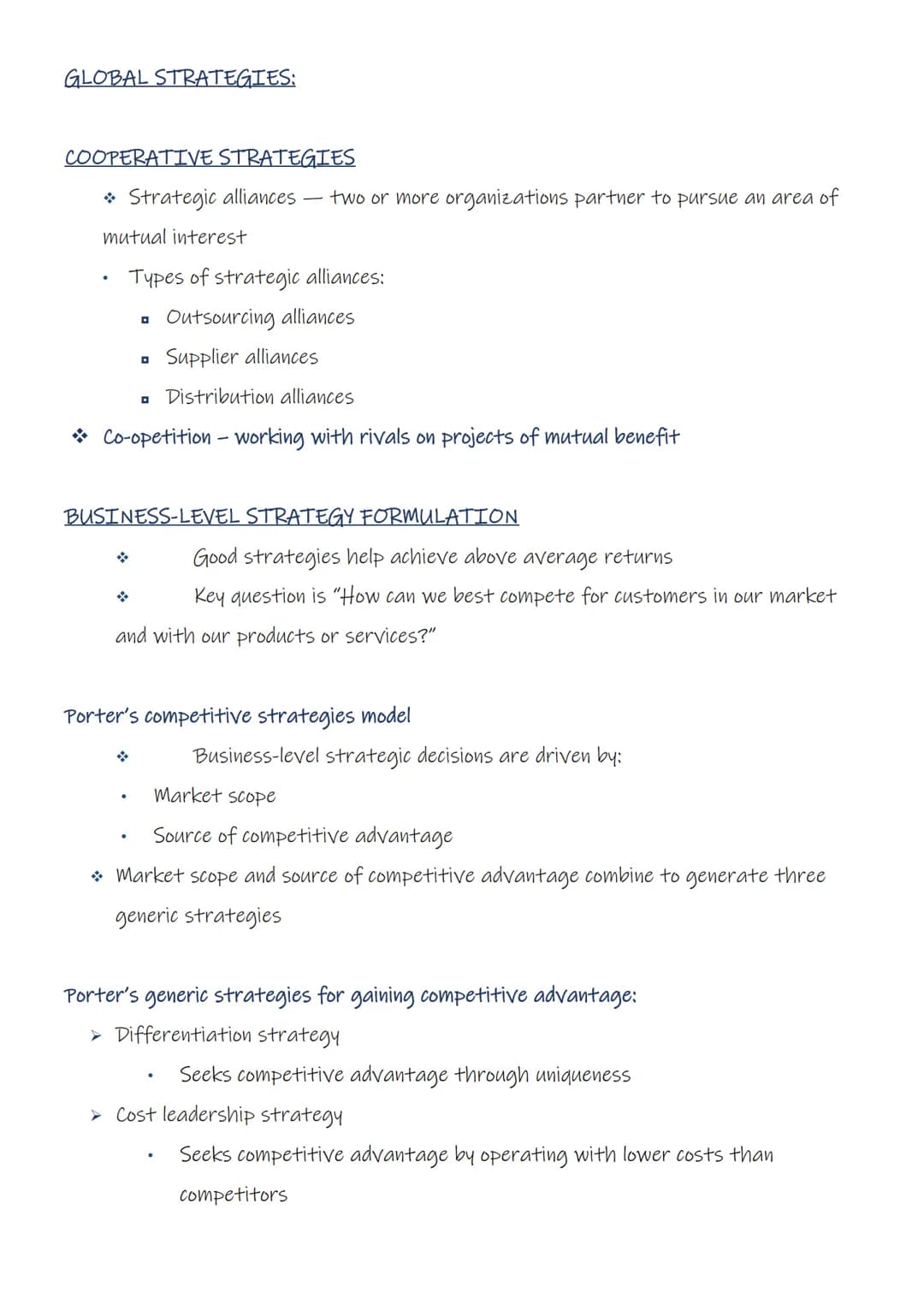 THE STRATEGIC MANAGEMENT PROCESS
1. Strategic Management
1. Competitive advantage
2. Strategy and strategic intent
3. Levels of strategy
4. 