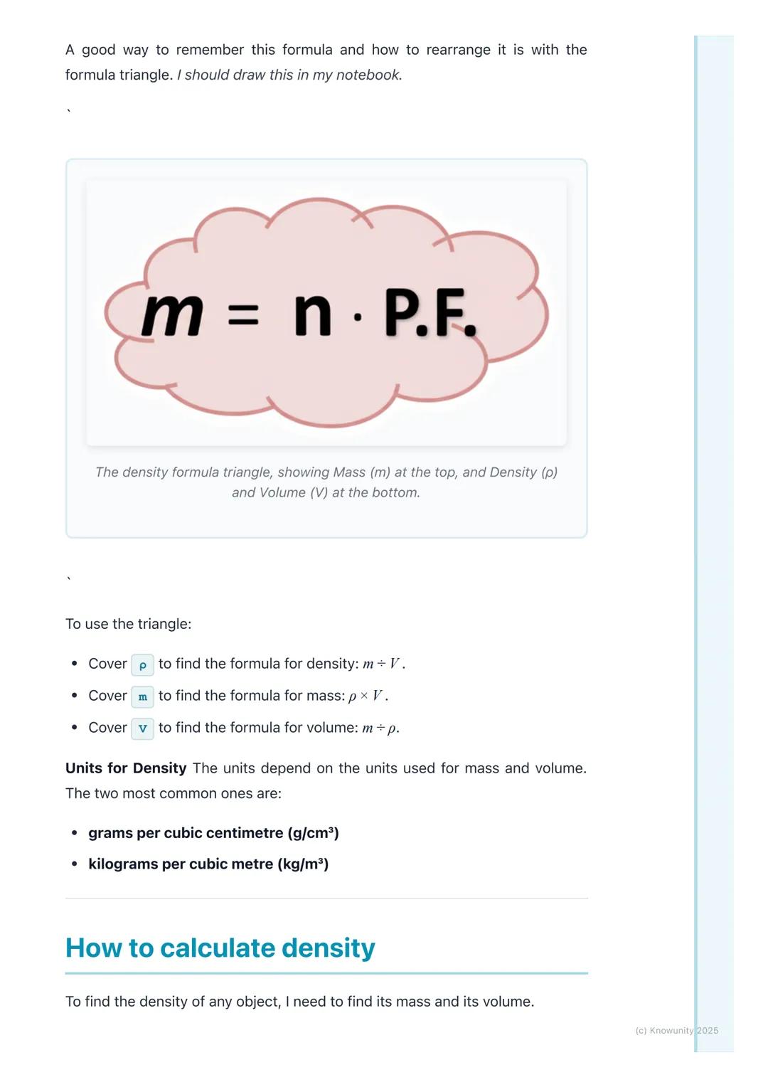 # Density

## What is density?

Density is a measure of how much "stuff" (mass) is packed into a certain
amount of space (volume). If you ha