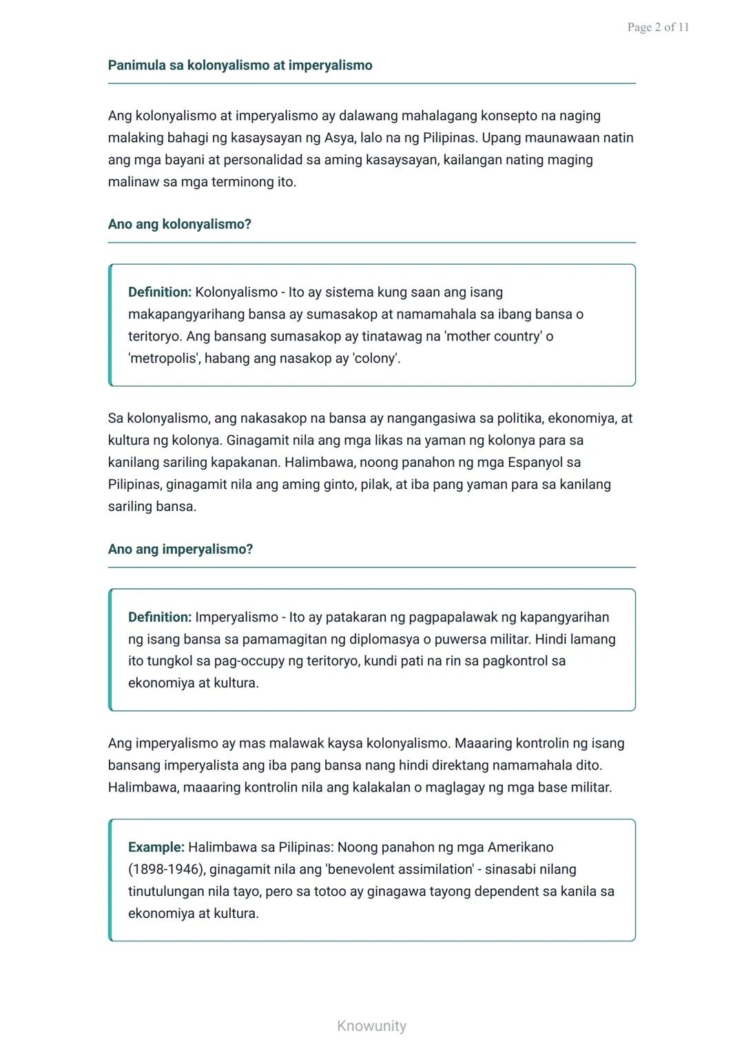 Kolonyalismo at Imperyalismo sa Asya at Pilipinas: Mga Bayani
Pag-aaral sa mga bayani at personalidad sa panahon ng
kolonyalismo
Mga Layunin