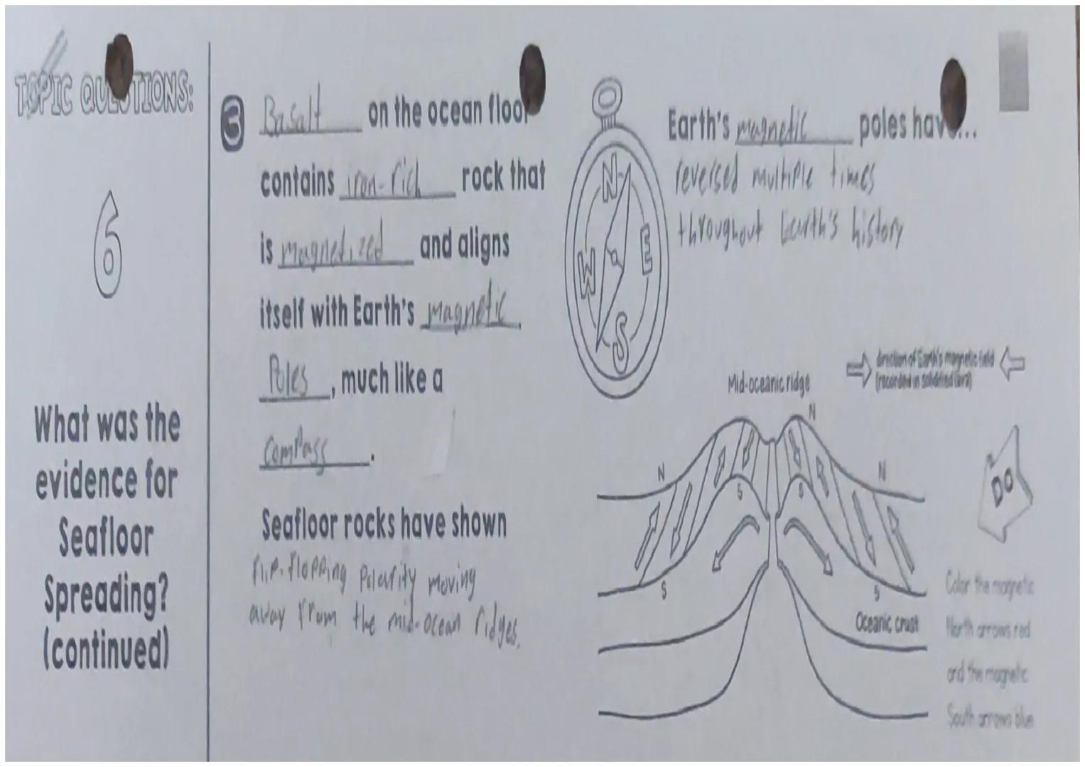 Name:
CONTINENTAL DRIFT
& SEAFLOOR SPREADING
ESSENTIAL
QUESTION:
What evidence helped to form theories about
how Earth's surface has changed