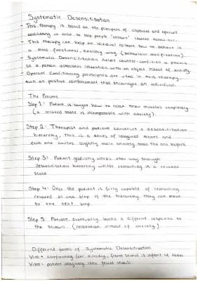 Know Systematic desensitisation, therapy for behaviourist approach thumbnail