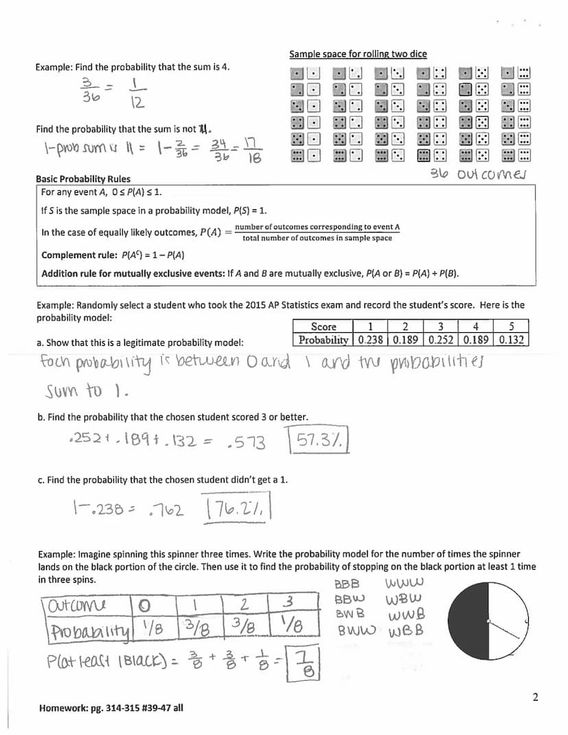 key
5.2: Probability Rules
Learning Objectives
-Determine a probability model for a chance process.
-Use basic probability rules, including 