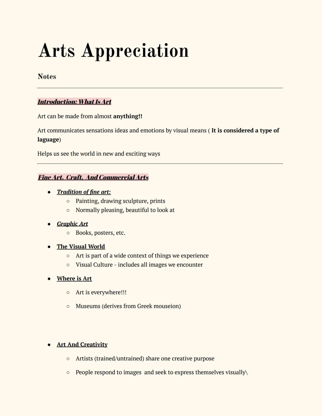 EPCC Arts Appretiation Intro