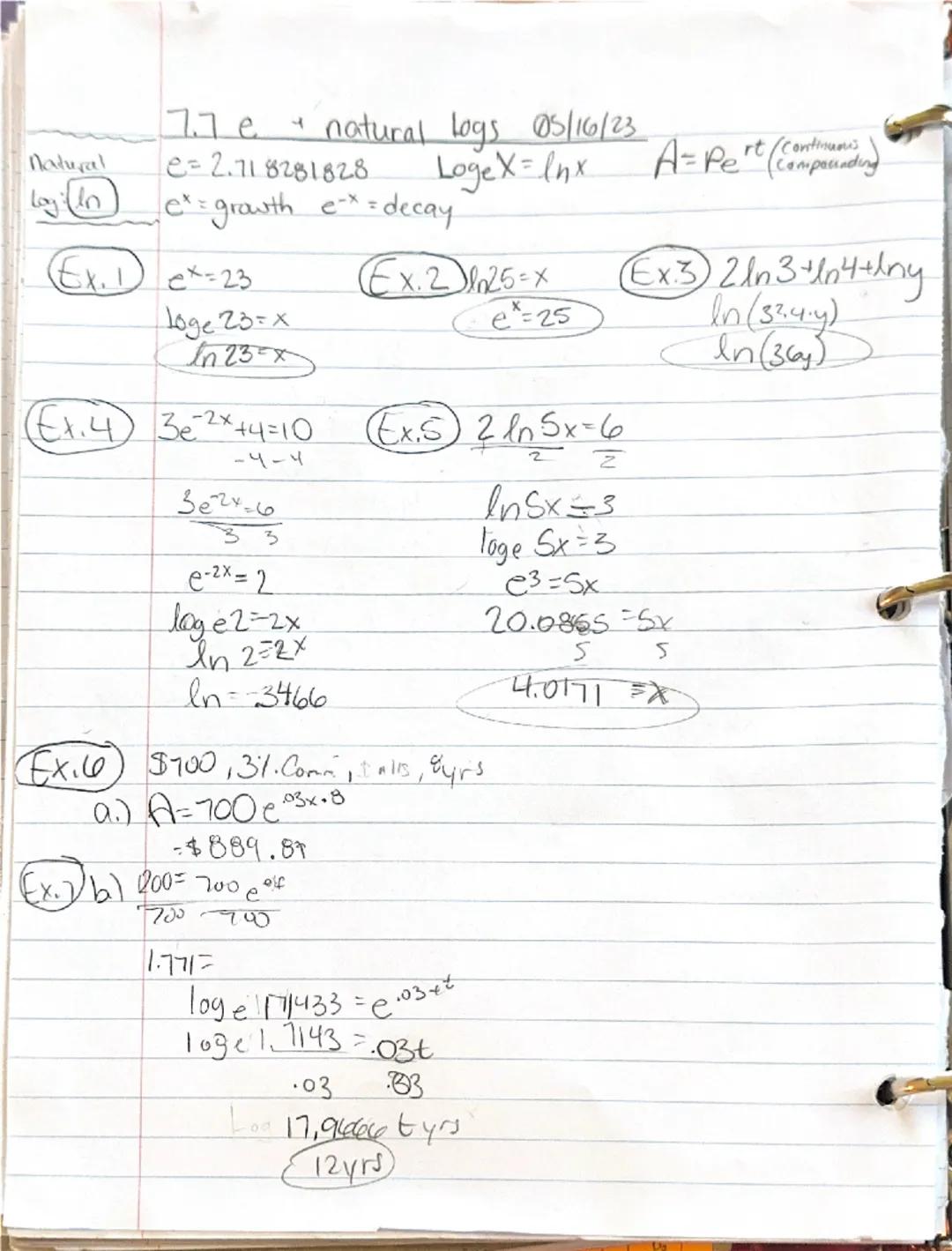 # 7.1 Exponential Growth Decay 04/27/123

formalas

General form

$y = a \cdot b^x$

Starting
Value

^ growth factor
(that are we
multiplyin