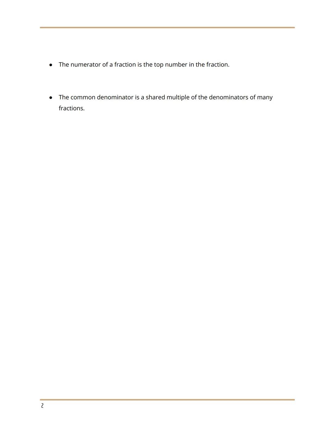 Adding and Subtracting Fractions
@itsnotkane
6th Grade Math
Adding Fractions
To add a fraction, follow these steps.
1. Identify whether the 