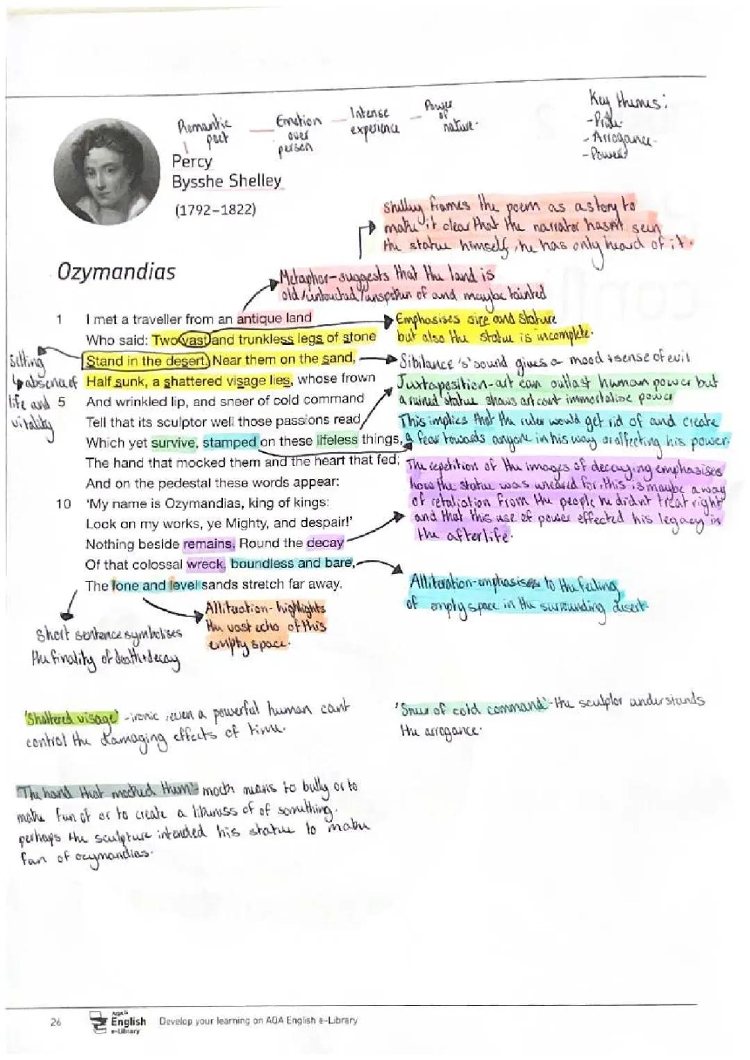 Ozymandias Poem: Quotes, Theme of Nature, and Analysis for GCSE