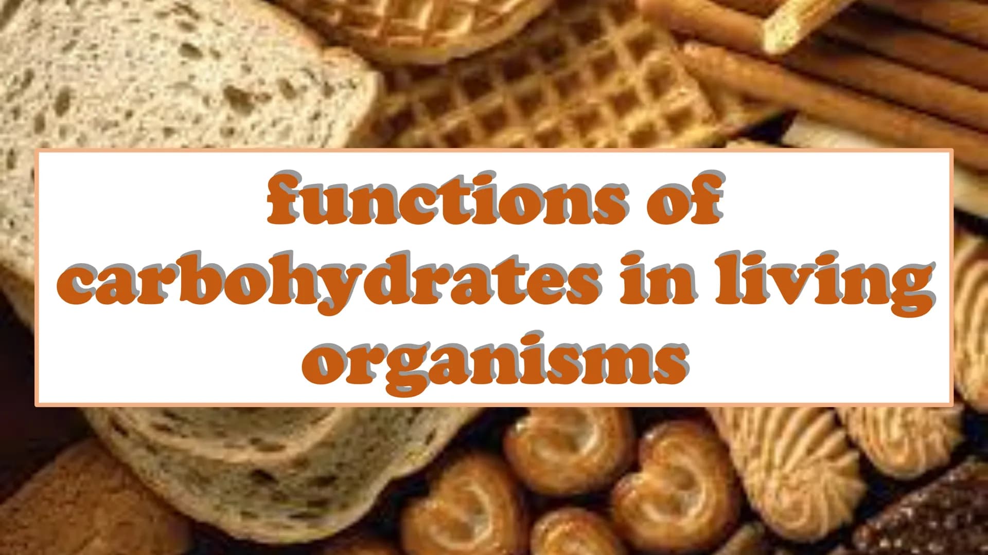 carbohydrates carbohydrates
A are also known as “carbs"
A have several roles in living organisms,
including energy transportation
A are also