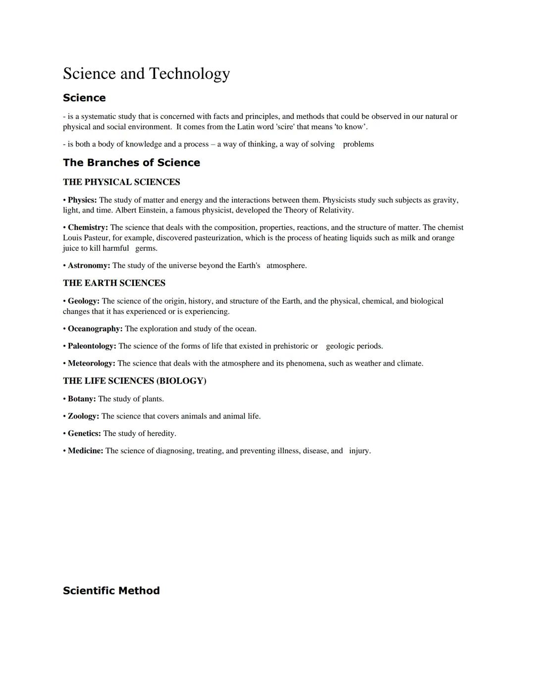 Exploring Science and Advancing Technology