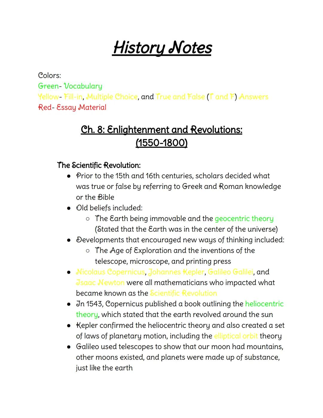 Free World History PowerPoints and Guided Notes for 9th Grade