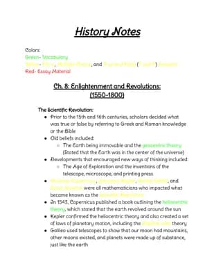 Know 9th Grade History Notes thumbnail