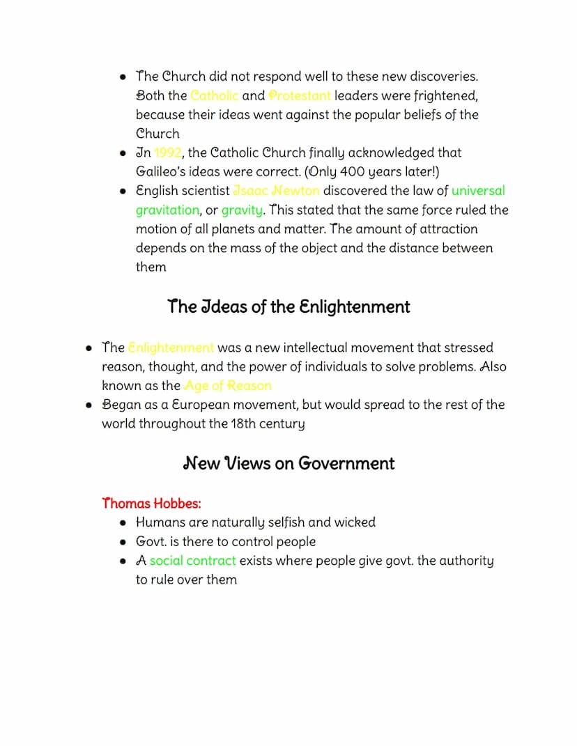 Colors:
History Notes
Green-Vocabulary
Yellow- Fill-in, Multiple Choice, and True and False ( and F) Answers
Red-Essay Material
Ch. 8: Enlig