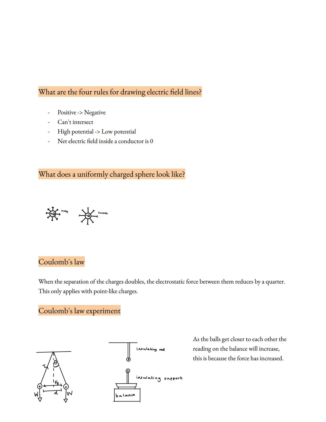 Electric and magnetic fields
What is a field?
A region in which an object experiences a force at a distance.
What is an electric field?
A re