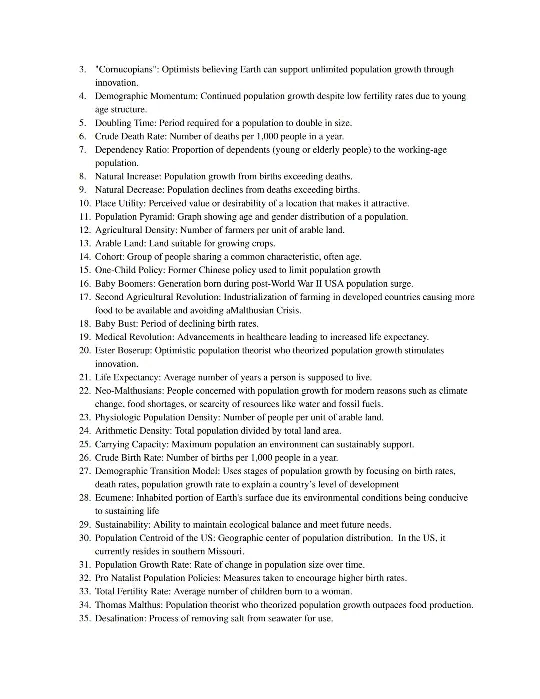 # Introduction to Human Geography Vocabulary List

1. Absolute Distance: The exact physical distance between two points on Earth,
2. Adminis