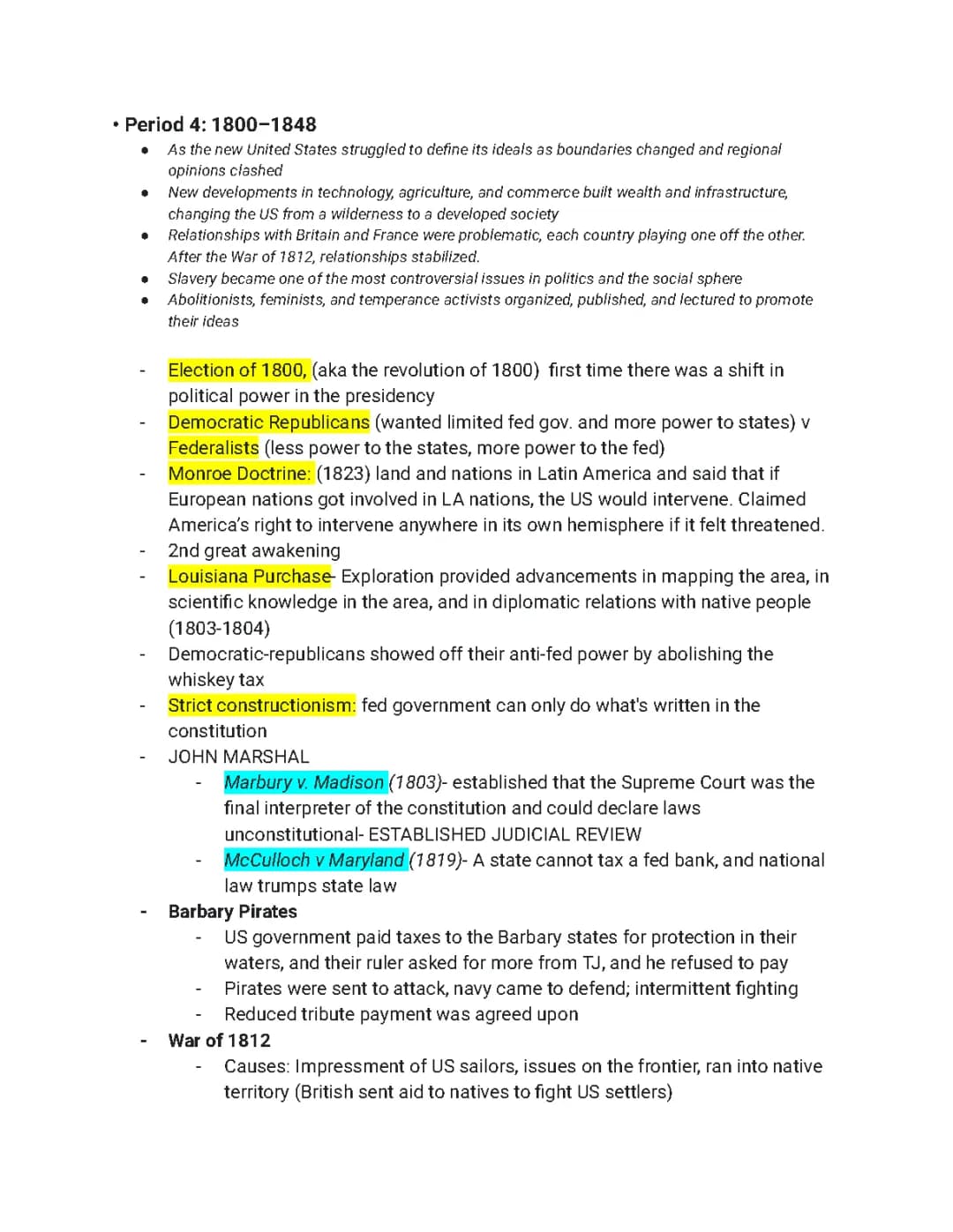 AP US History Period 4 Review Notes: Study Guide, Quizlet, and PDF