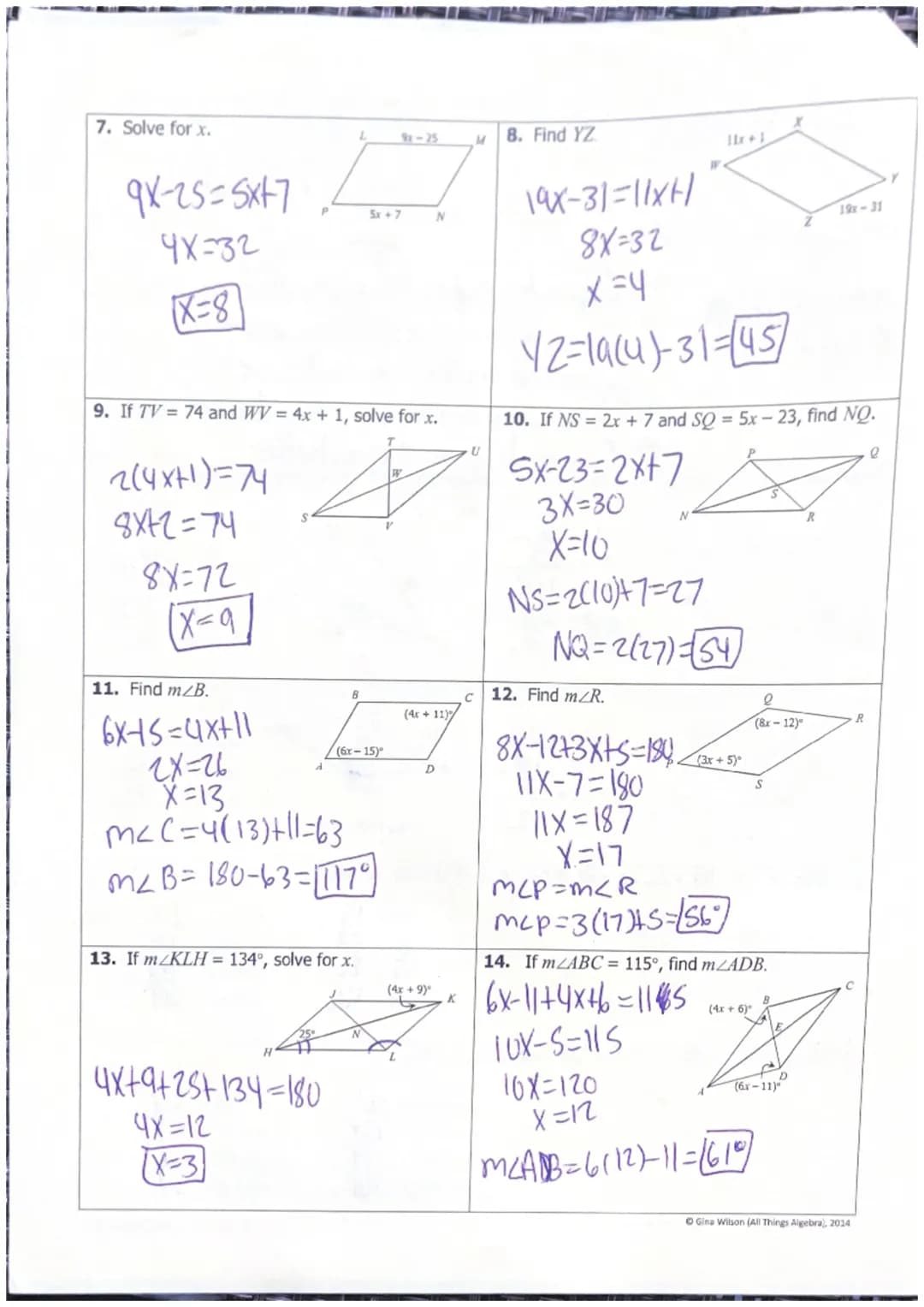 Notes: 3.6
Name: Evely B. Macias
Topic:
Main Ideas/Questions
1.
PROPERTIES OF
Opposite sides are parallel
Parallelograms Opposite angles
Ⓒ O