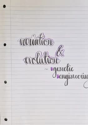 Know Biology AQA GCSE Variation and Evolution Handmade Revision Notes with Exam Question and Answer thumbnail