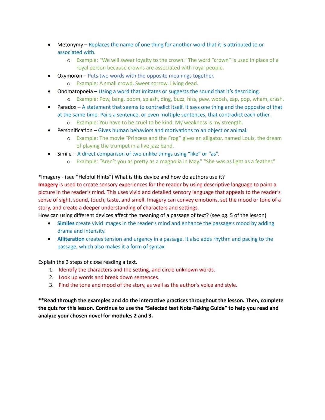 Module 2: Learn From a Classic
Be sure that you complete the "Novel Selection Form" on the announcement page in the course
(at the top of th