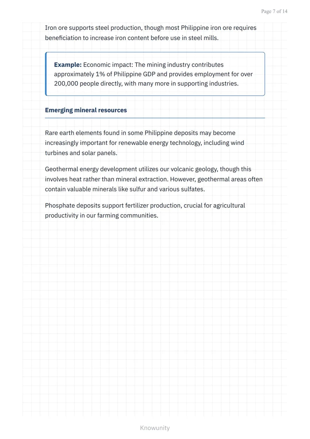 Minerals and Rocks: Identification and Uses of Common Philippine
Minerals
Study guide on identifying Philippine minerals and their
practical