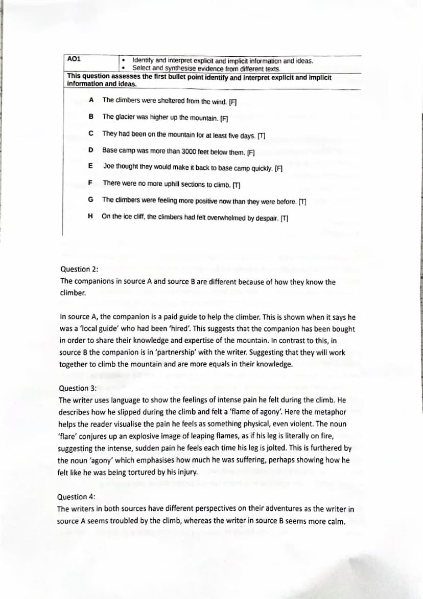 Language Paper 2 - Writers' Viewpoints and Perspectives [1hr 45mins]
2 non-fiction extracts on a similar topic. Remember to allow for 5-7 mi