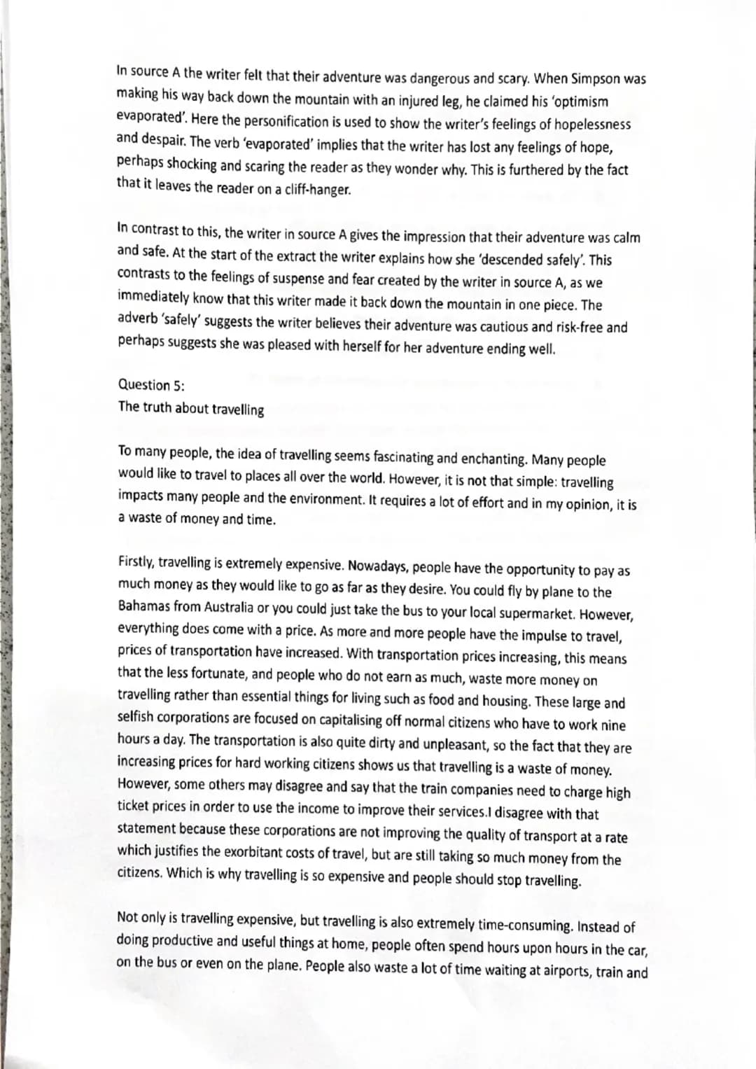 Language Paper 2 - Writers' Viewpoints and Perspectives [1hr 45mins]
2 non-fiction extracts on a similar topic. Remember to allow for 5-7 mi