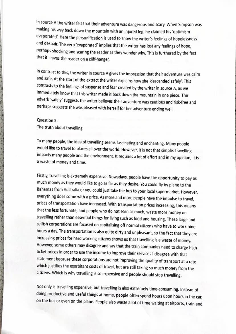Language Paper 2 - Writers' Viewpoints and Perspectives [1hr 45mins]
2 non-fiction extracts on a similar topic. Remember to allow for 5-7 mi