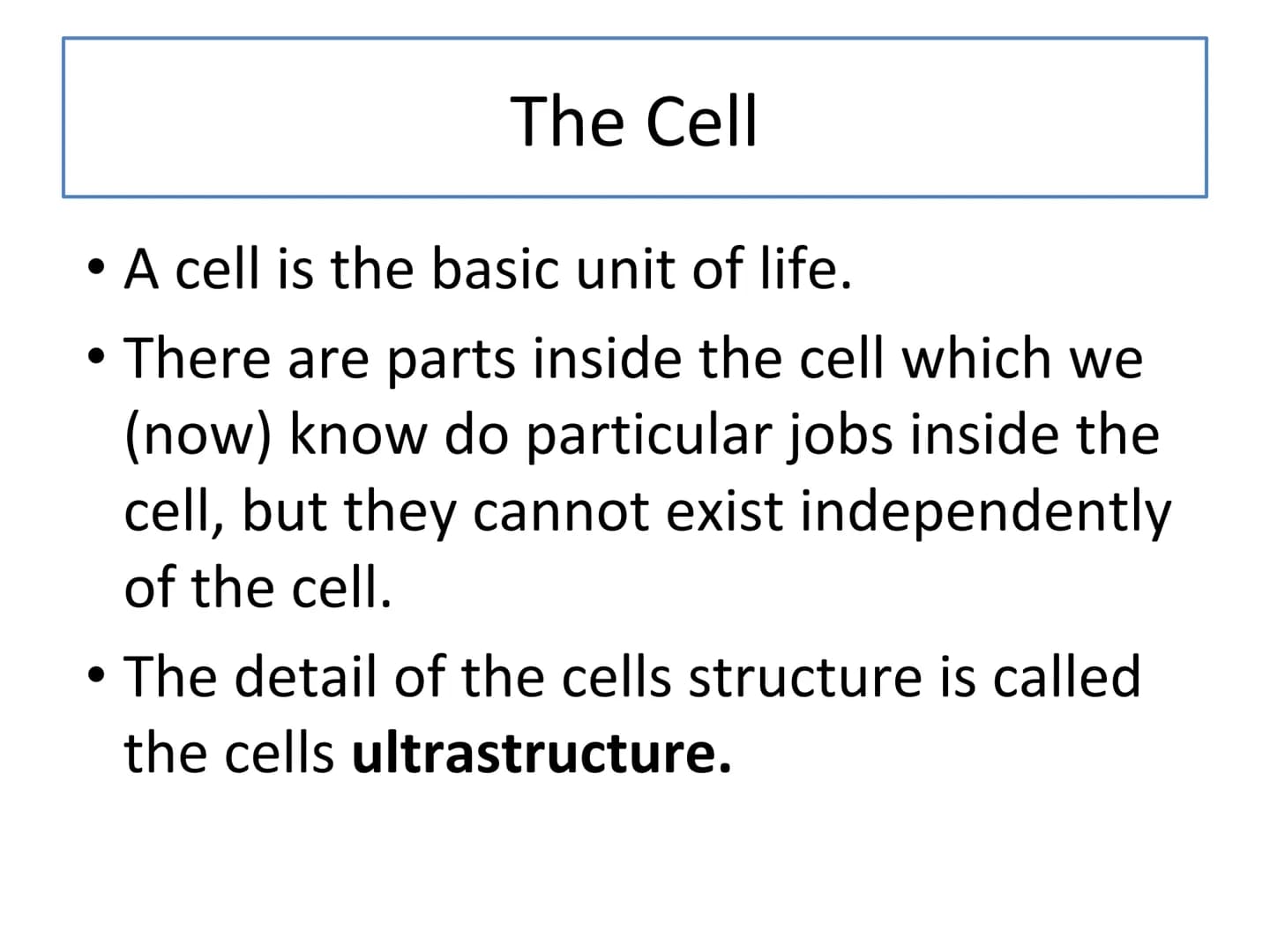 Starter
Answer the following questions in your jotter:
1.Draw and label an animal cell.
2.Draw and label a plant cell.
3. Extension - give a