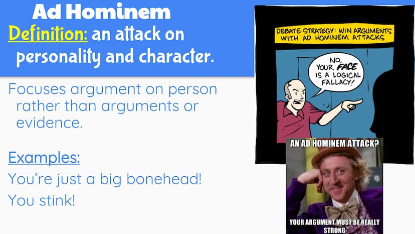 ☞ æ
æ æ
æ æ æ æ æ
A Guide to
Logical
Fallacies
AVOID THEM
AT ALL COST! AVOID Logical Fallacies when You Argue
Remember the cable TV ad where