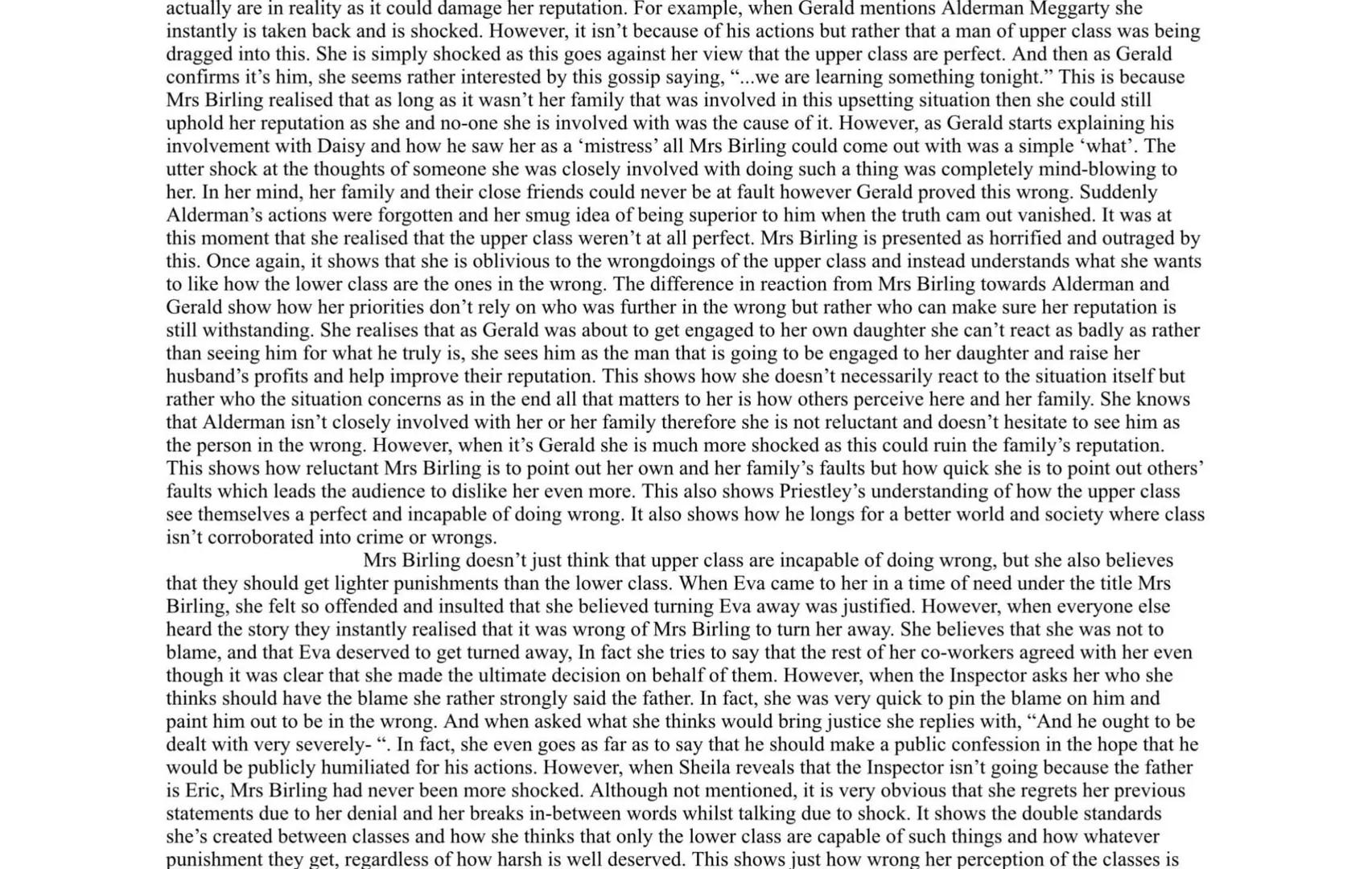 # How far does Priestley_present Mrs Birling as an
unlikeable character by the end of Act 2?

'An Inspector Calls' focuses on Priestley's vi