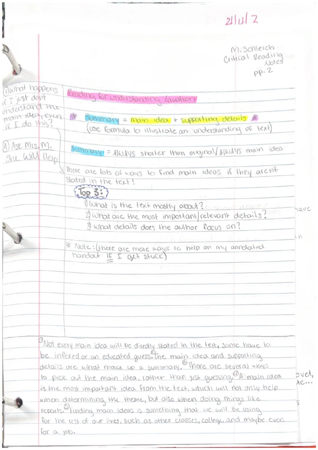 You have the
hesis/main
telea and the
nice
e supporting
m
I Can there be There are three academic purposes for reading
than one
more
1 codin