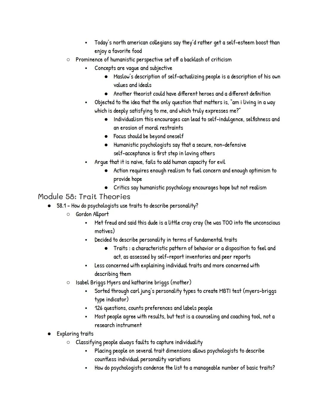 # UNIT 10: Personality

Module 55: Freud's Psychoanalytic Perspective: Exploring the
Unconscious

• 55.1 - How did Sigmund Freud's treatment