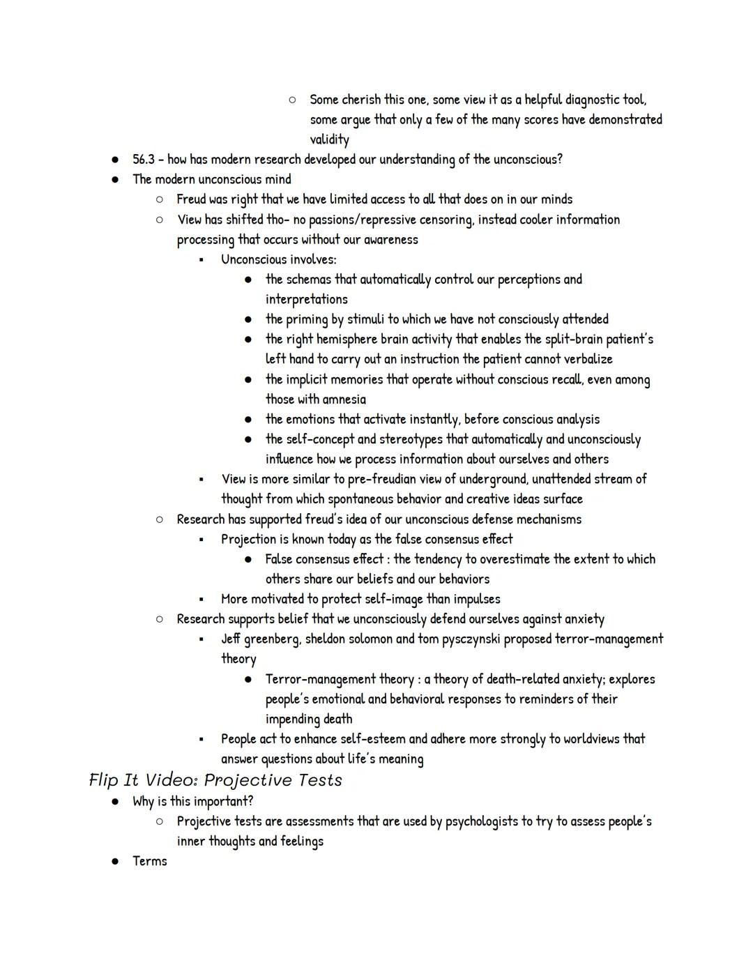# UNIT 10: Personality

Module 55: Freud's Psychoanalytic Perspective: Exploring the
Unconscious

• 55.1 - How did Sigmund Freud's treatment