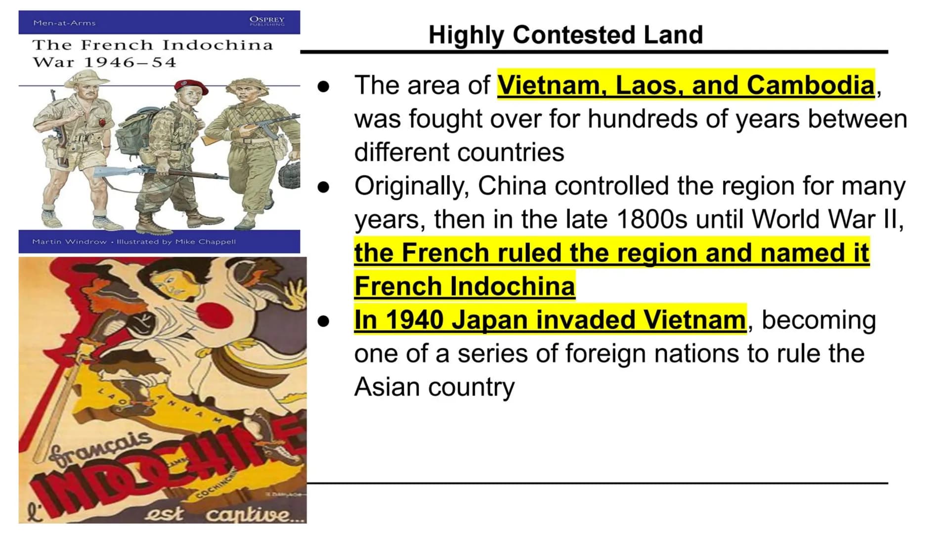 Men-at-Arms
OSPREY
PUBLISHING
The French Indochina
War 1946-54
Martin Windrow Illustrated by Mike Chappell
The Origins of the
Vietnam War
BA