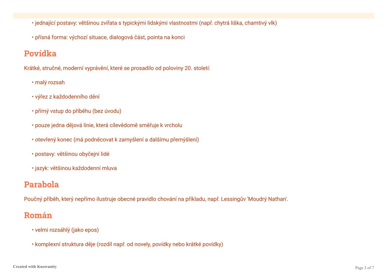 Charakteristiky literárních žánrů
Přehledový list o literárních žánrech a jejich hlavních znacích.
Literární žánry a jejich charakteristiky
