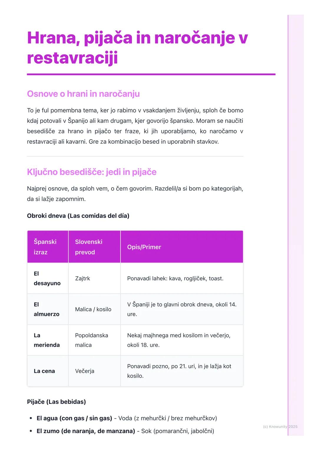 # Hrana, pijača in naročanje v
restavraciji

Osnove o hrani in naročanju

To je ful pomembna tema, ker jo rabimo v vsakdanjem življenju, spl