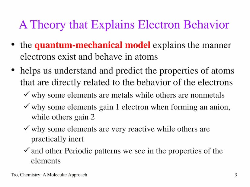 Chapter 7
The Quantum-
Mechanical
Model of the
Atom The Behavior of the Very Small
• electrons are incredibly small
✓a single speck of dust 
