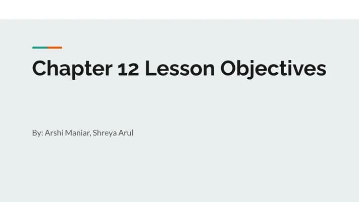 Know Anatomy and Physiology Chapter 12 Lesson Objectives thumbnail