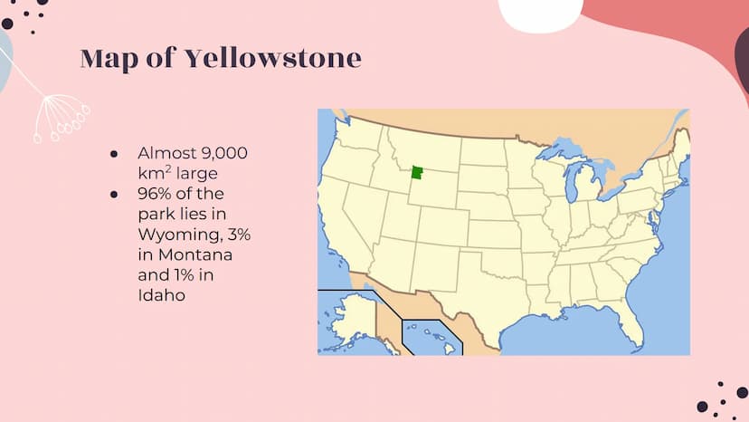 6000
Yellowstone
National Park
099800
oooooo About Yellowstone
First National Park
Half of all the world's known geothermal features
● World