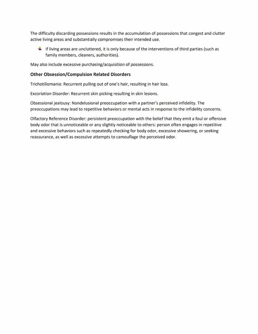 Obsessive Compulsive and Related Disorders - 2/13/2023
Obsessions and Compulsions
OCD and related disorders stem from the appearance of obse