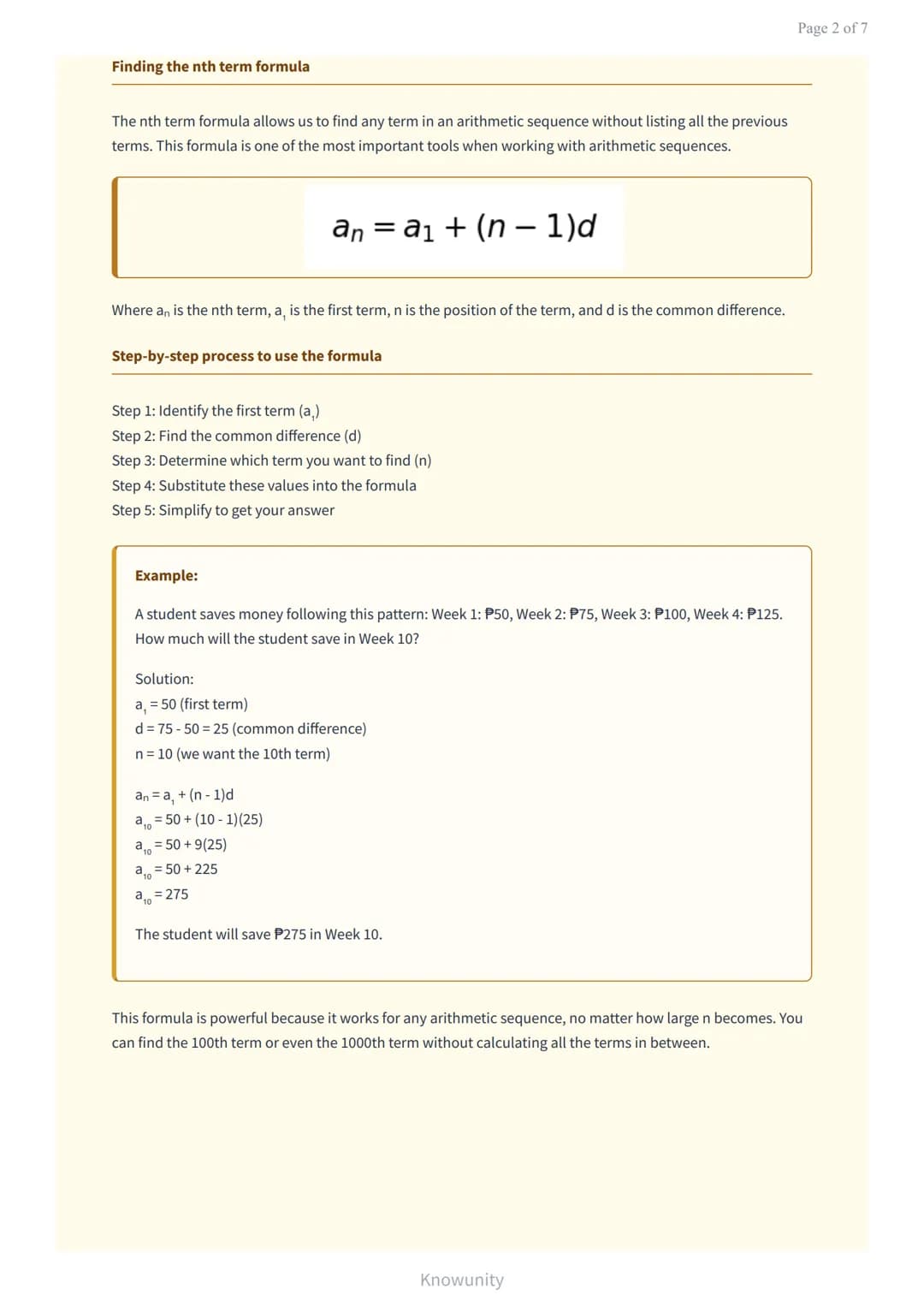 Arithmetic sequences and series: Finding patterns in numbers
Learn to identify, analyze, and work with arithmetic sequences and series
What 