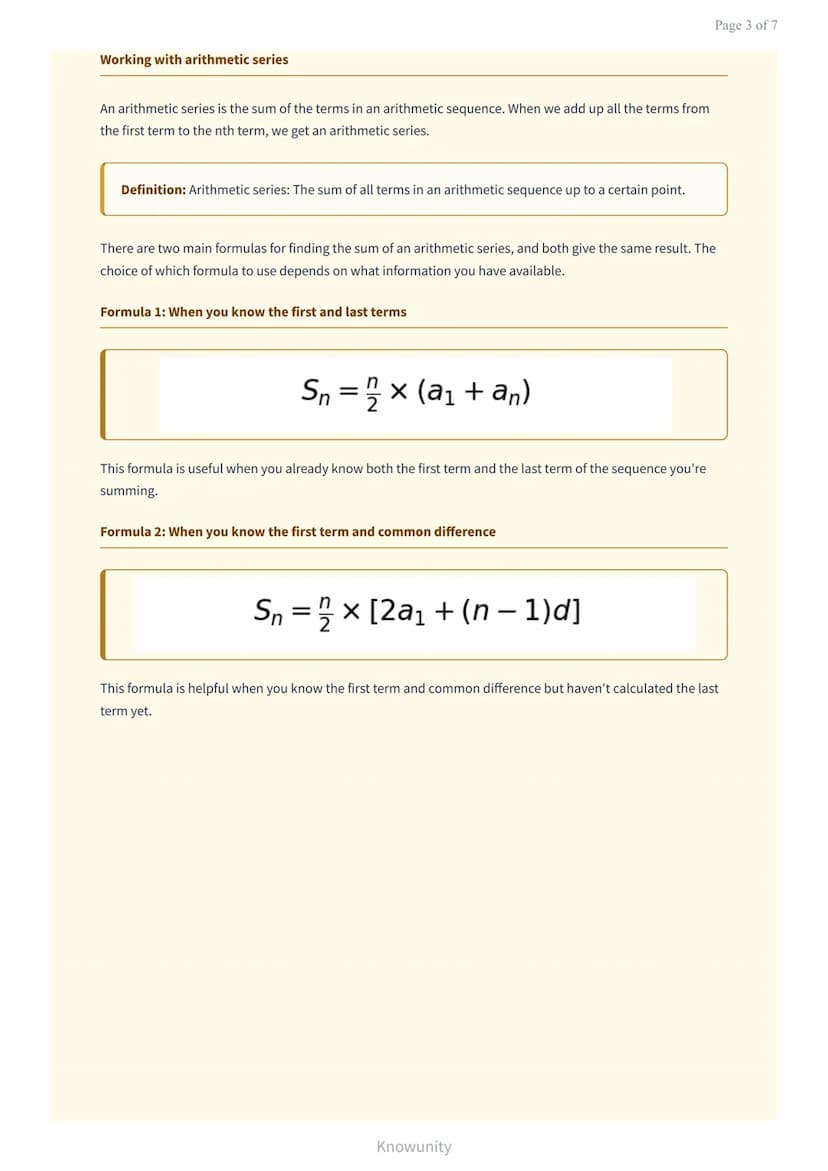 Arithmetic sequences and series: Finding patterns in numbers
Learn to identify, analyze, and work with arithmetic sequences and series
What 