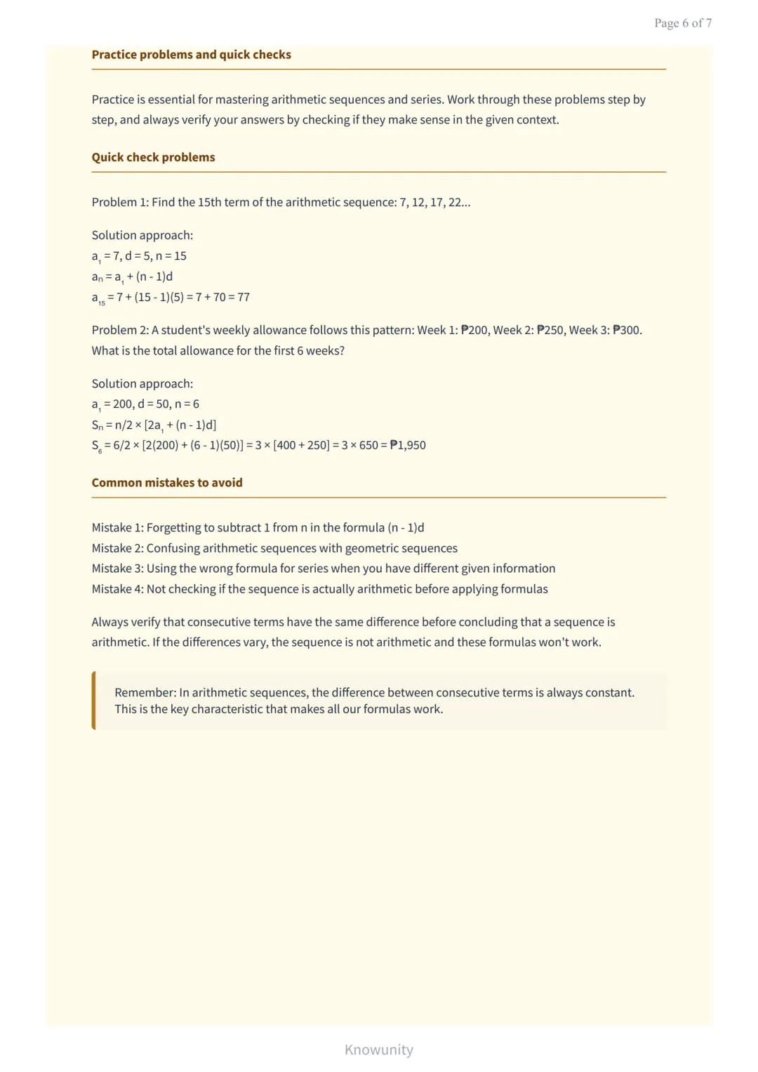 Arithmetic sequences and series: Finding patterns in numbers
Learn to identify, analyze, and work with arithmetic sequences and series
What 