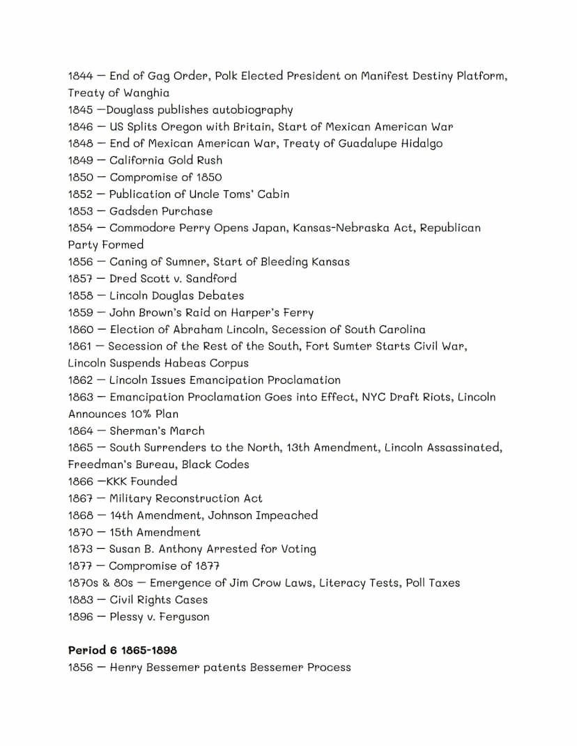 APUSH Timeline
Period 1 1491-1607
1492 Columbus Arrived in the Americas
1500s Emergence of Atlantic Slave Trade
1512 Encomienda System Estab