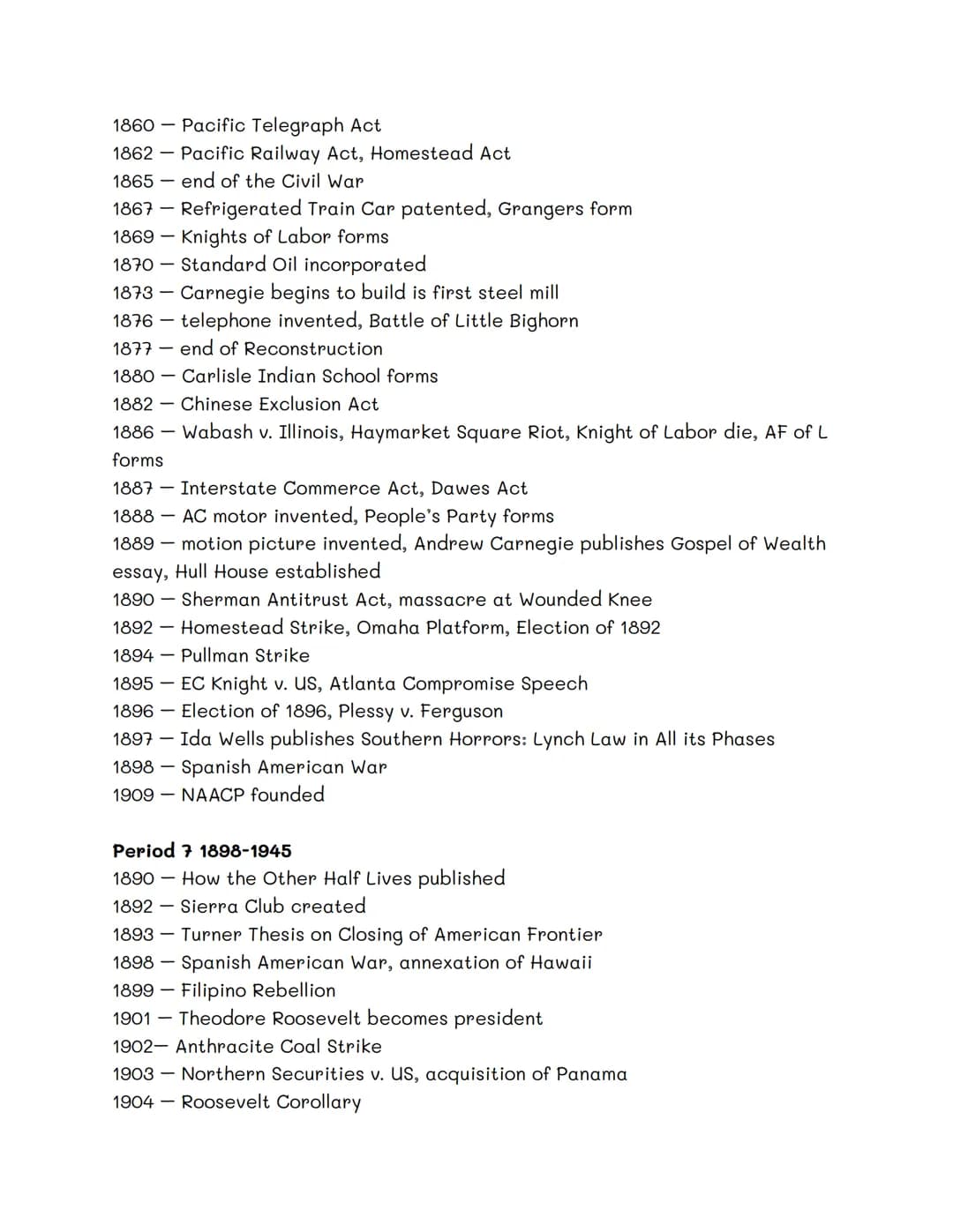 APUSH Timeline
Period 1 1491-1607
1492 Columbus Arrived in the Americas
1500s Emergence of Atlantic Slave Trade
1512 Encomienda System Estab
