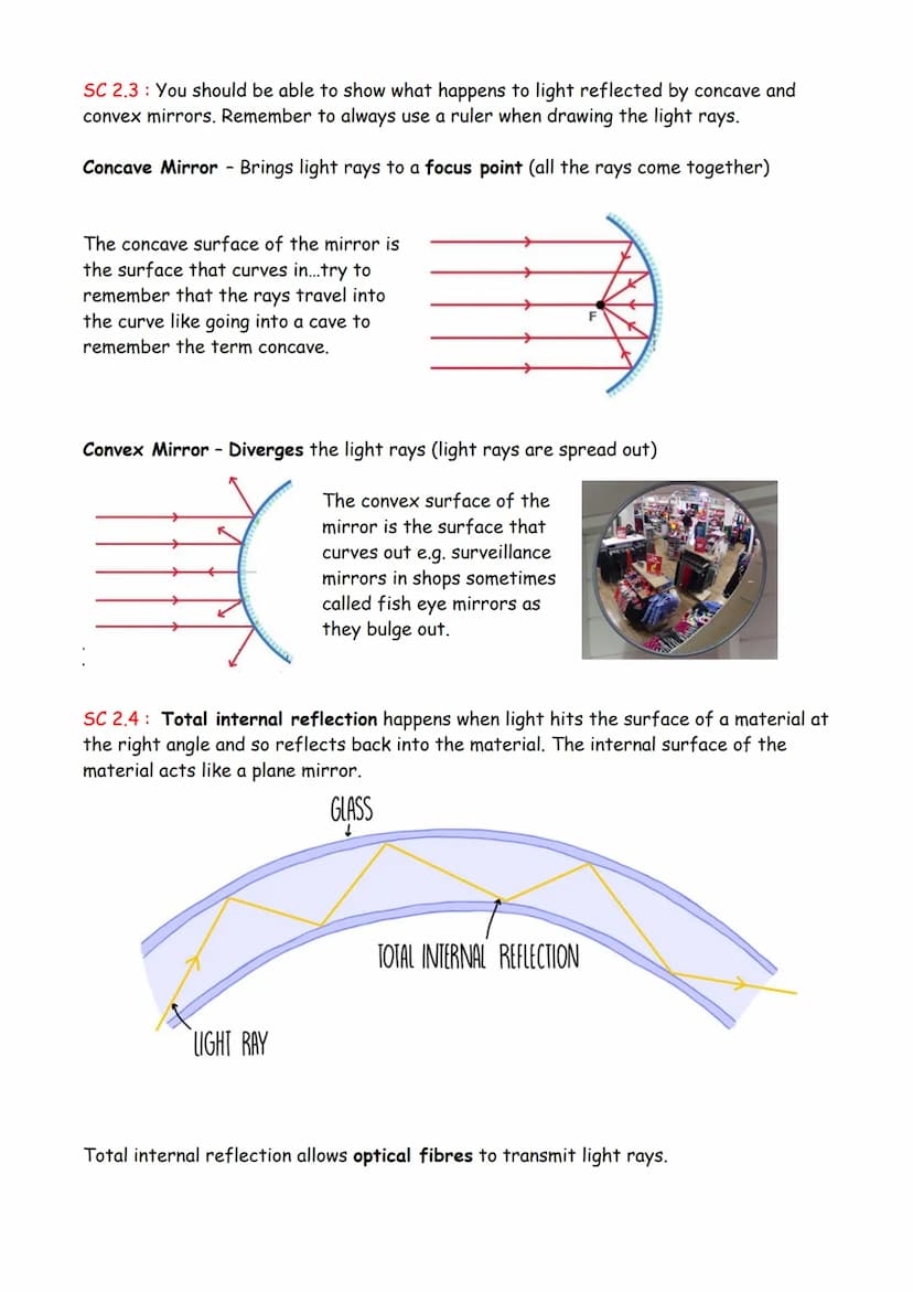 SC 1.1 Facts about light :
Light waves travel in straight lines that we call light rays.
The sun and light bulbs are described as light sour