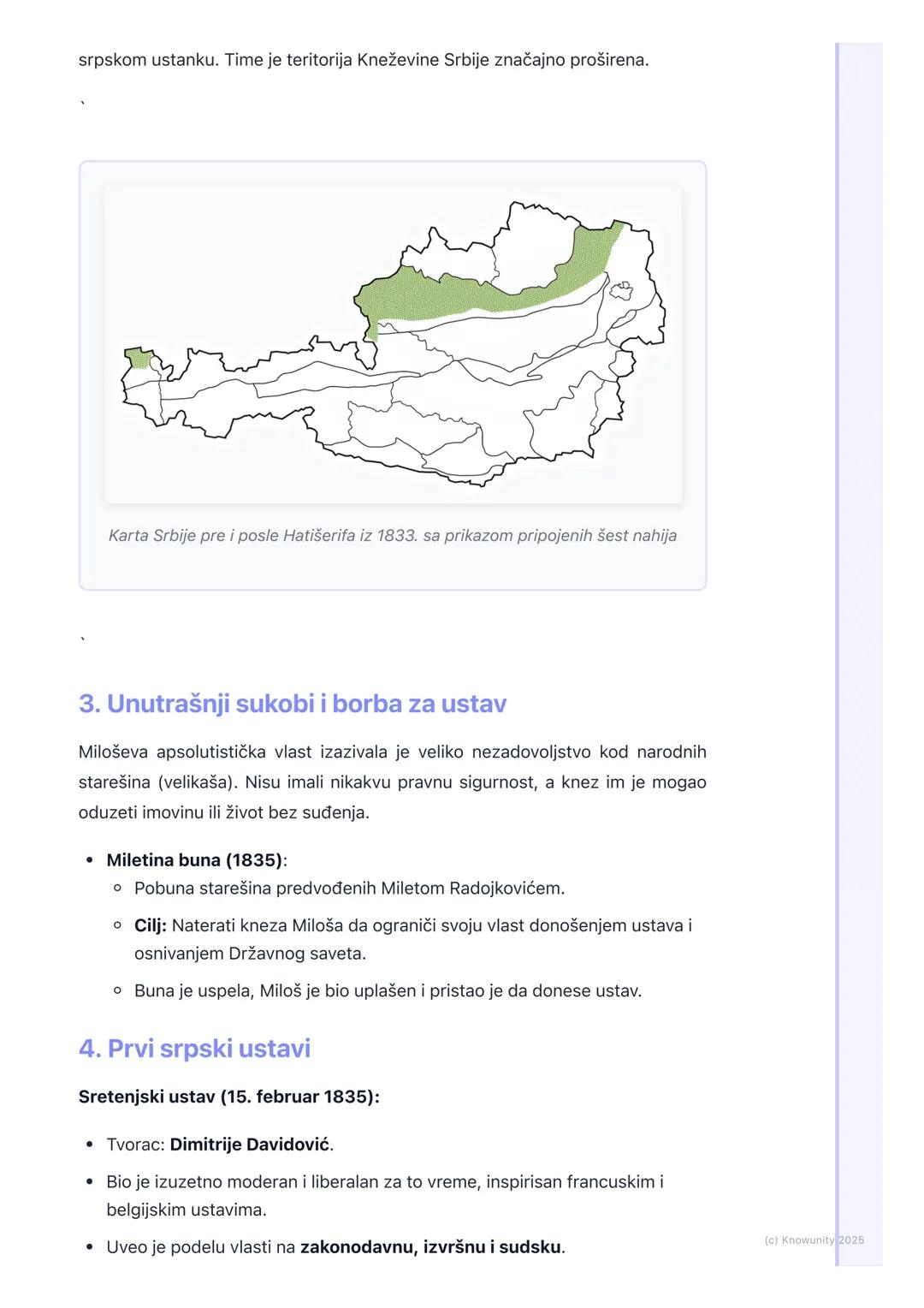 # Autonomija i stvaranje
moderne srpske države

## Uvod u period autonomije

Posle Drugog srpskog ustanka, Srbija nije odmah postala nezavis