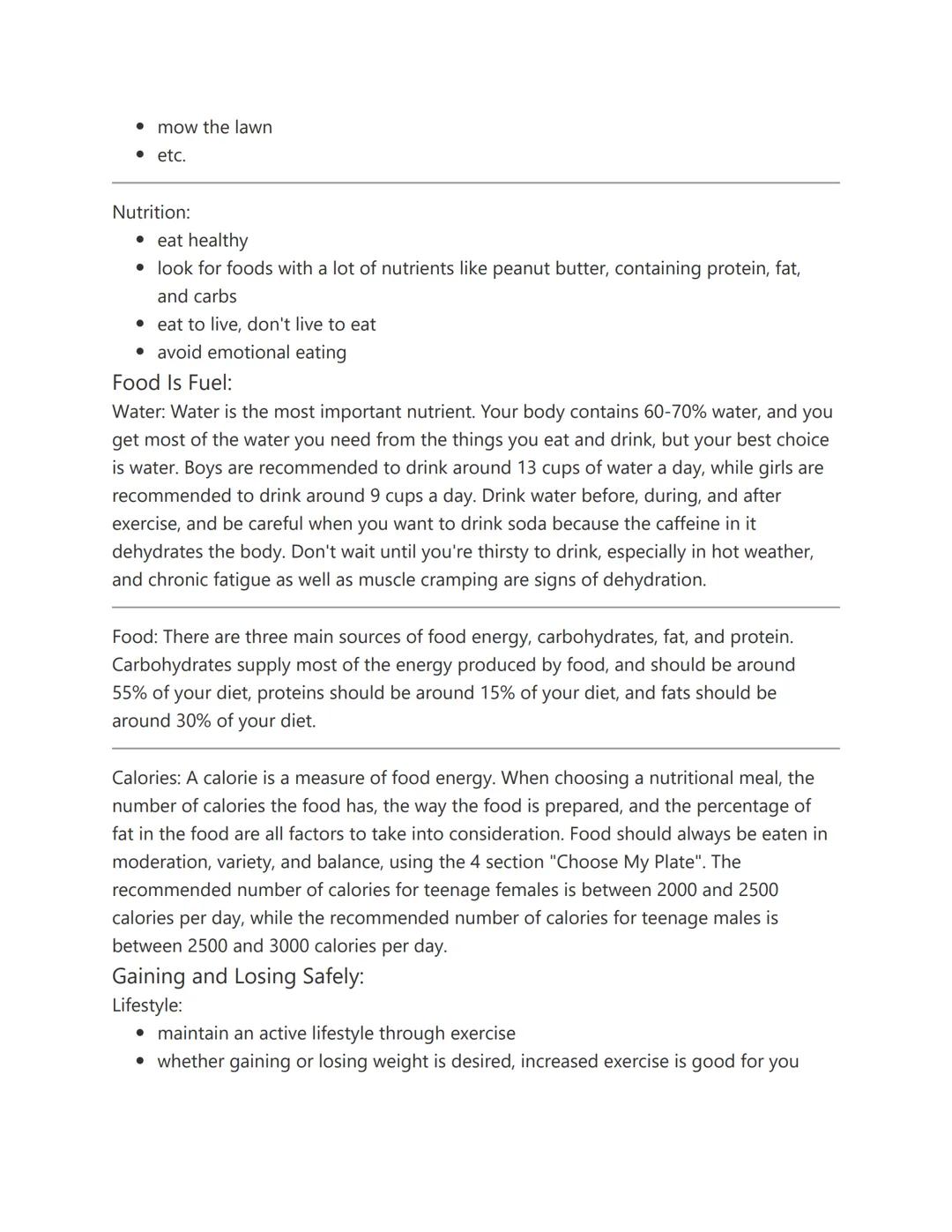 Unit 3
Unit 3:
Lesson 3.1: Body Composition Lesson:
Understanding Body Composition:
• your body fat percentage is similar to your resting he
