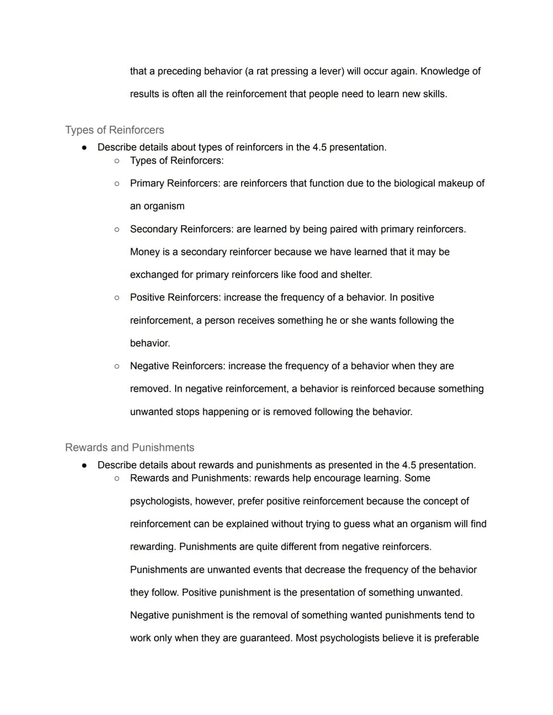 Unit 4: Learning and Memory - Guided Notes
4.1 Classical Conditioning
Classical Conditioning
● Describe details about classical conditioning